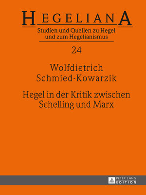 cover image of Hegel in der Kritik zwischen Schelling und Marx